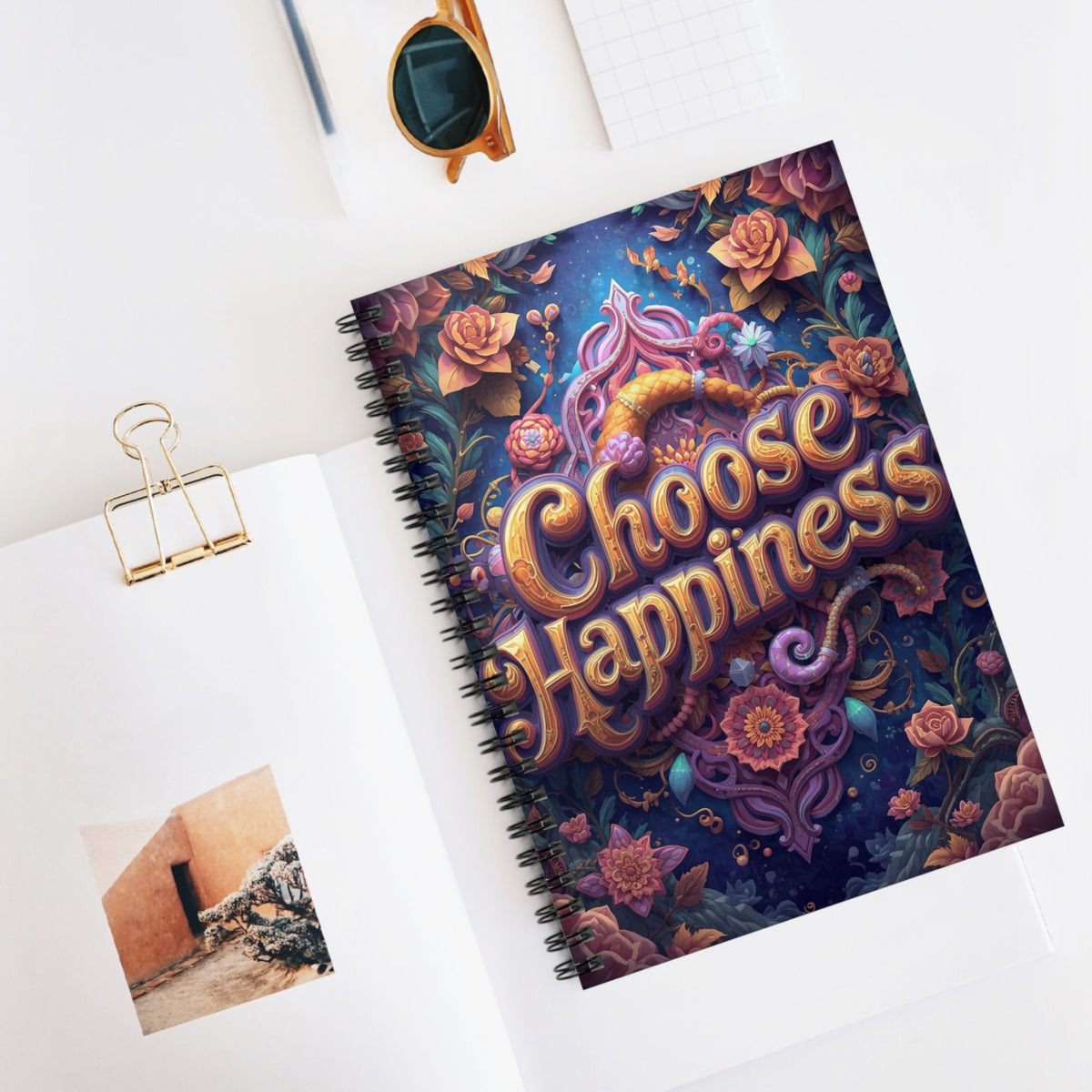 Choose Happiness Spiral Notebook