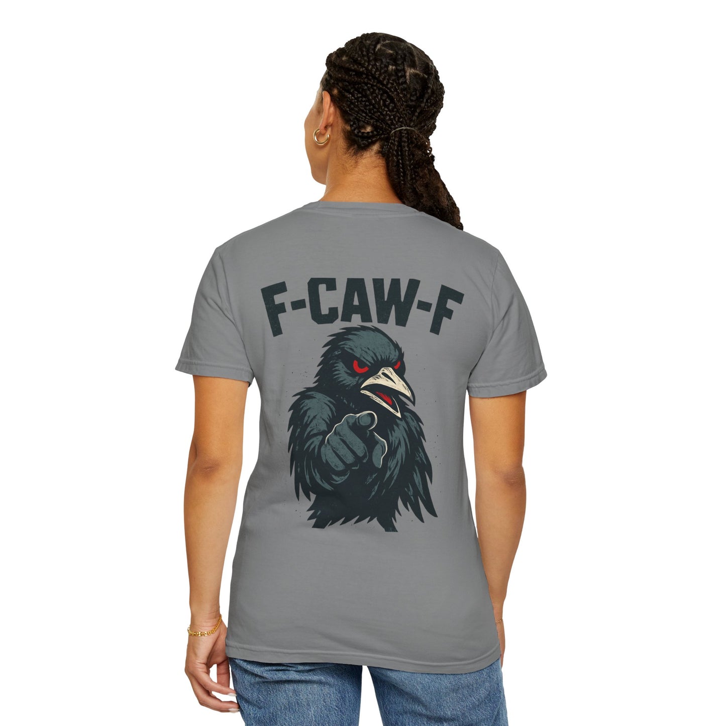 Raven T-Shirt - Unisex Garment-Dyed Tee with F-CAW-F Design
