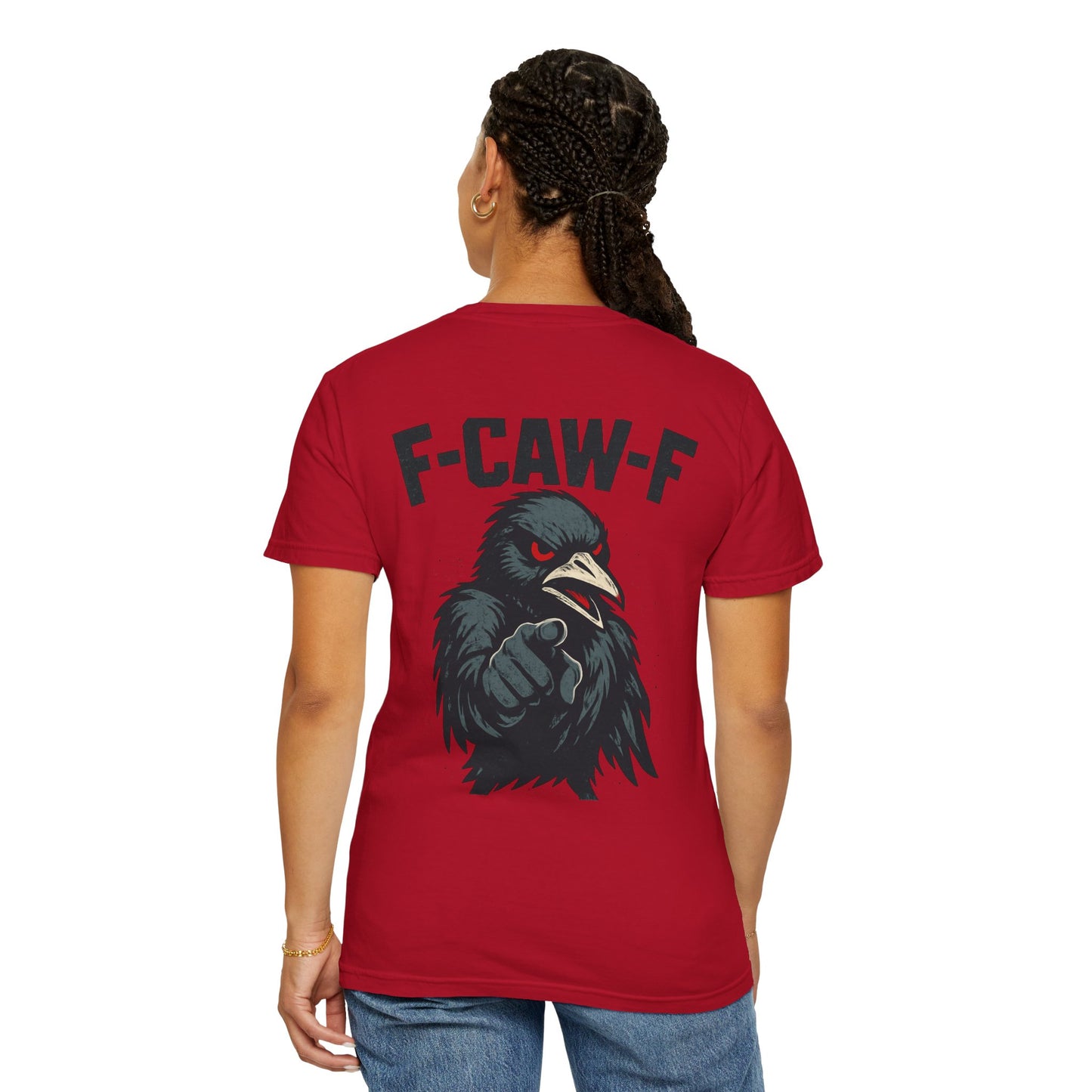 Raven T-Shirt - Unisex Garment-Dyed Tee with F-CAW-F Design