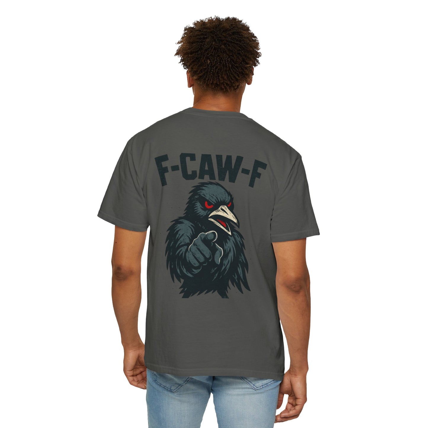 Raven T-Shirt - Unisex Garment-Dyed Tee with F-CAW-F Design