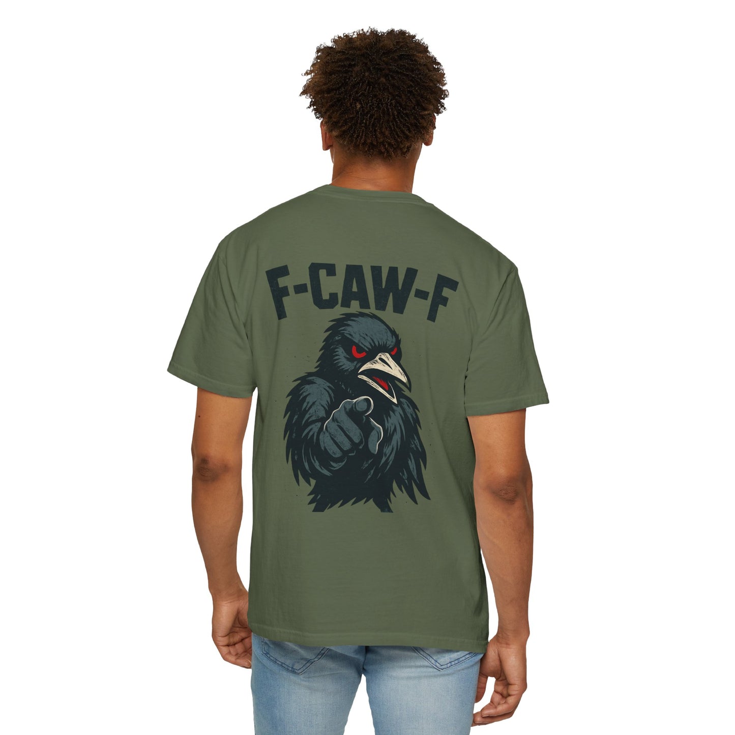 Raven T-Shirt - Unisex Garment-Dyed Tee with F-CAW-F Design