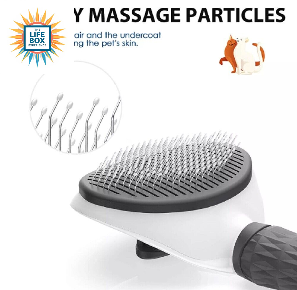 Pet Hair Remover Brush – Self-Cleaning Deshedding Grooming Comb for Dogs & Cats