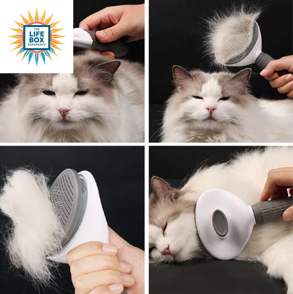 Pet Hair Remover Brush – Self-Cleaning Deshedding Grooming Comb for Dogs & Cats