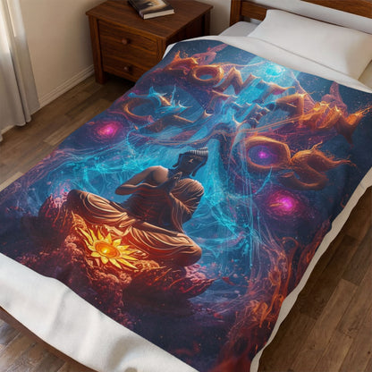 Velveteen Plush Blanket Contain the Chaos Throw