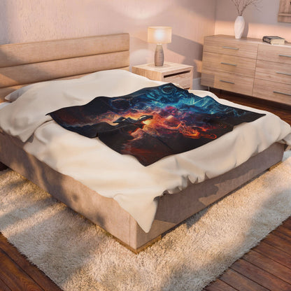 Plush Blanket Contain the Chaos Velveteen Throw