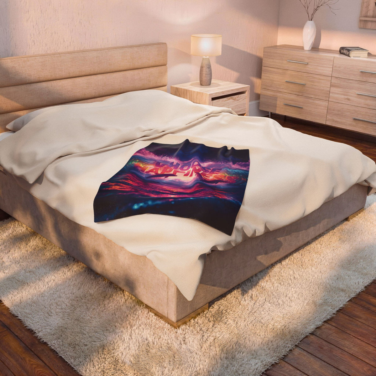 Velveteen Plush Blanket Choose Happiness Throw