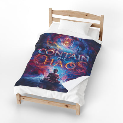 Contain the Chaos Velveteen Plush Blanket — Cozy Throw for Relaxation & Gifts