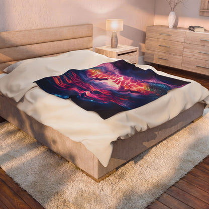 Velveteen Plush Blanket Choose Happiness Throw