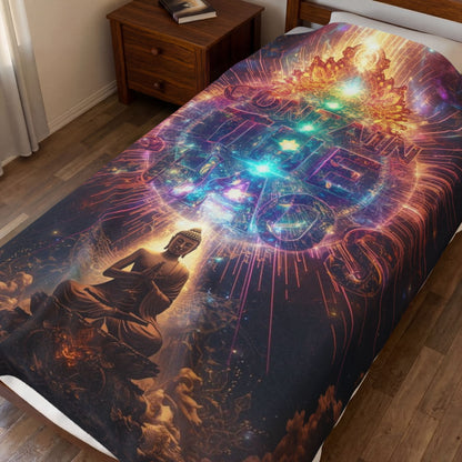 Velveteen Plush Blanket Contain the Chaos Throw