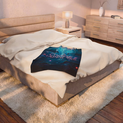 Choose Happiness Velveteen Plush Blanket Cozy Throw