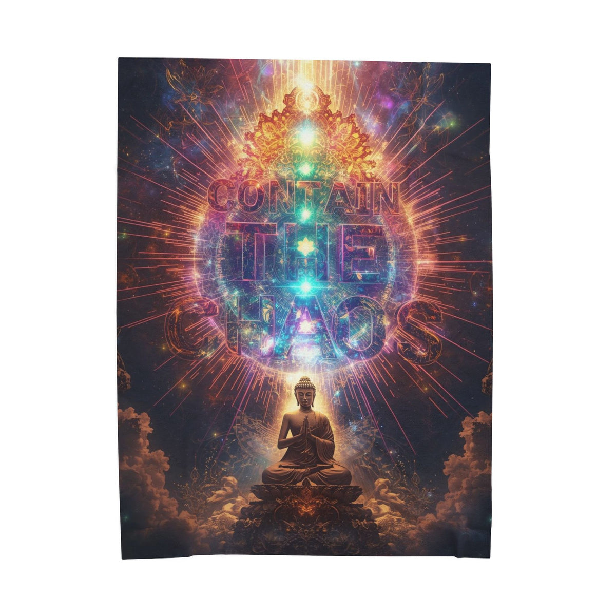 Velveteen Plush Blanket Contain the Chaos Throw