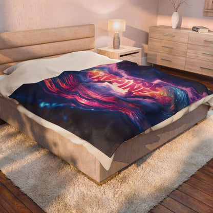Velveteen Plush Blanket Choose Happiness Throw