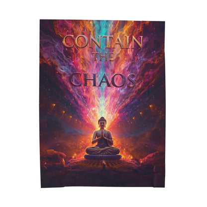 Contain the Chaos Velveteen Plush Blanket