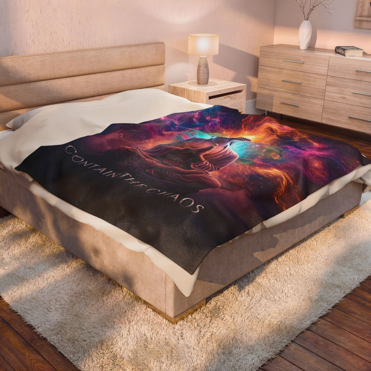Contain the Chaos Velveteen Plush Blanket