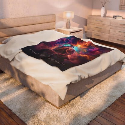 Contain the Chaos Velveteen Plush Blanket