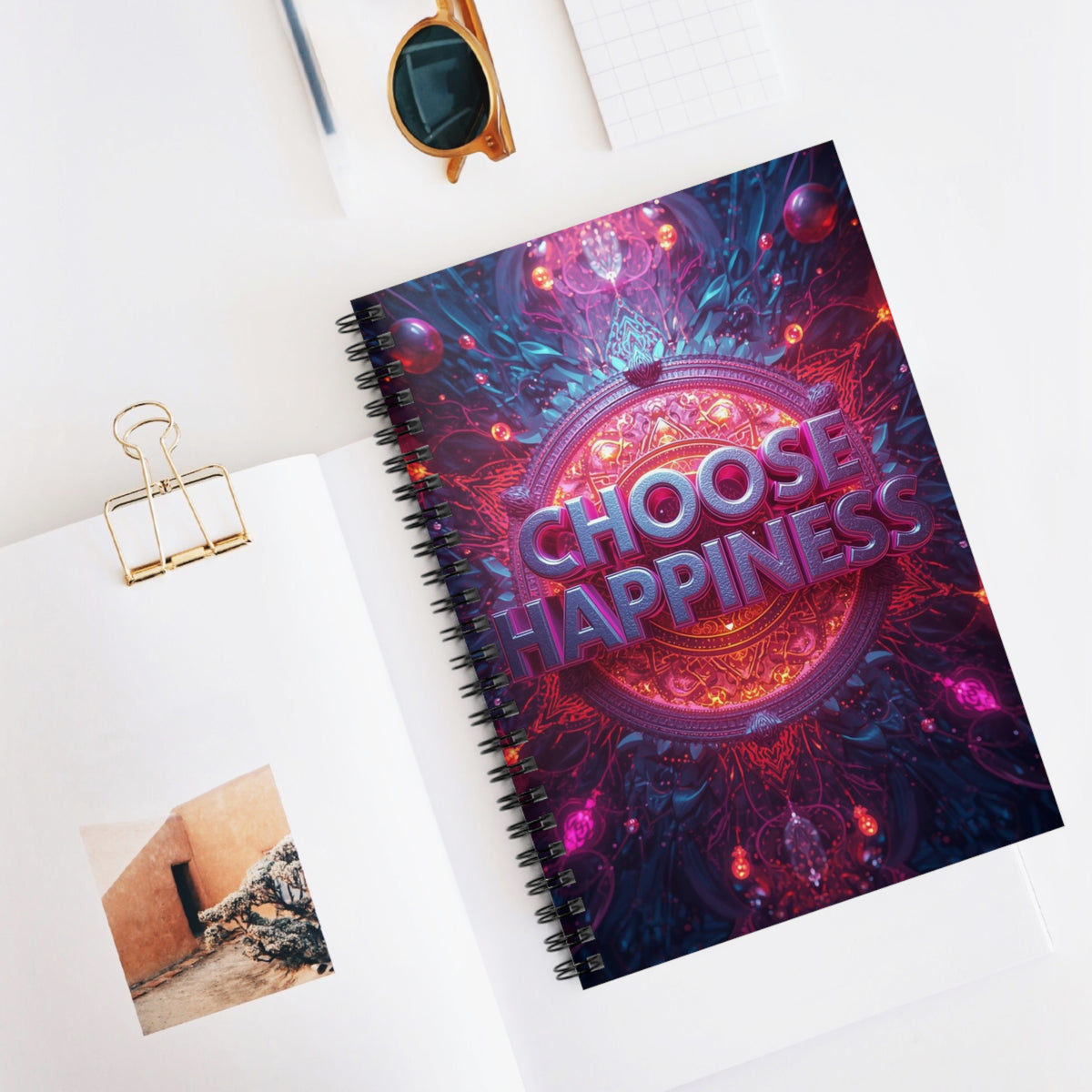 Choose Happiness Spiral Notebook Ruled Journal for Positivity & Daily Notes