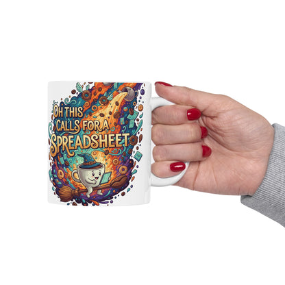Oh This Calls for a Spree Ceramic Mug — Colorful Shopping & Treats Coffee Cup