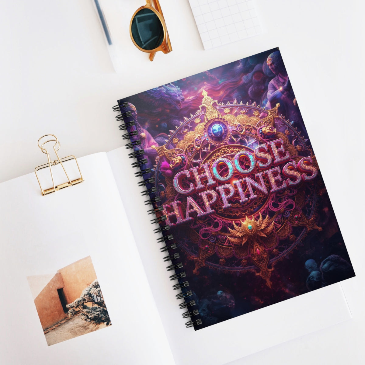 Choose Happiness Spiral Notebook Ruled Journal for Positivity & Daily Notes