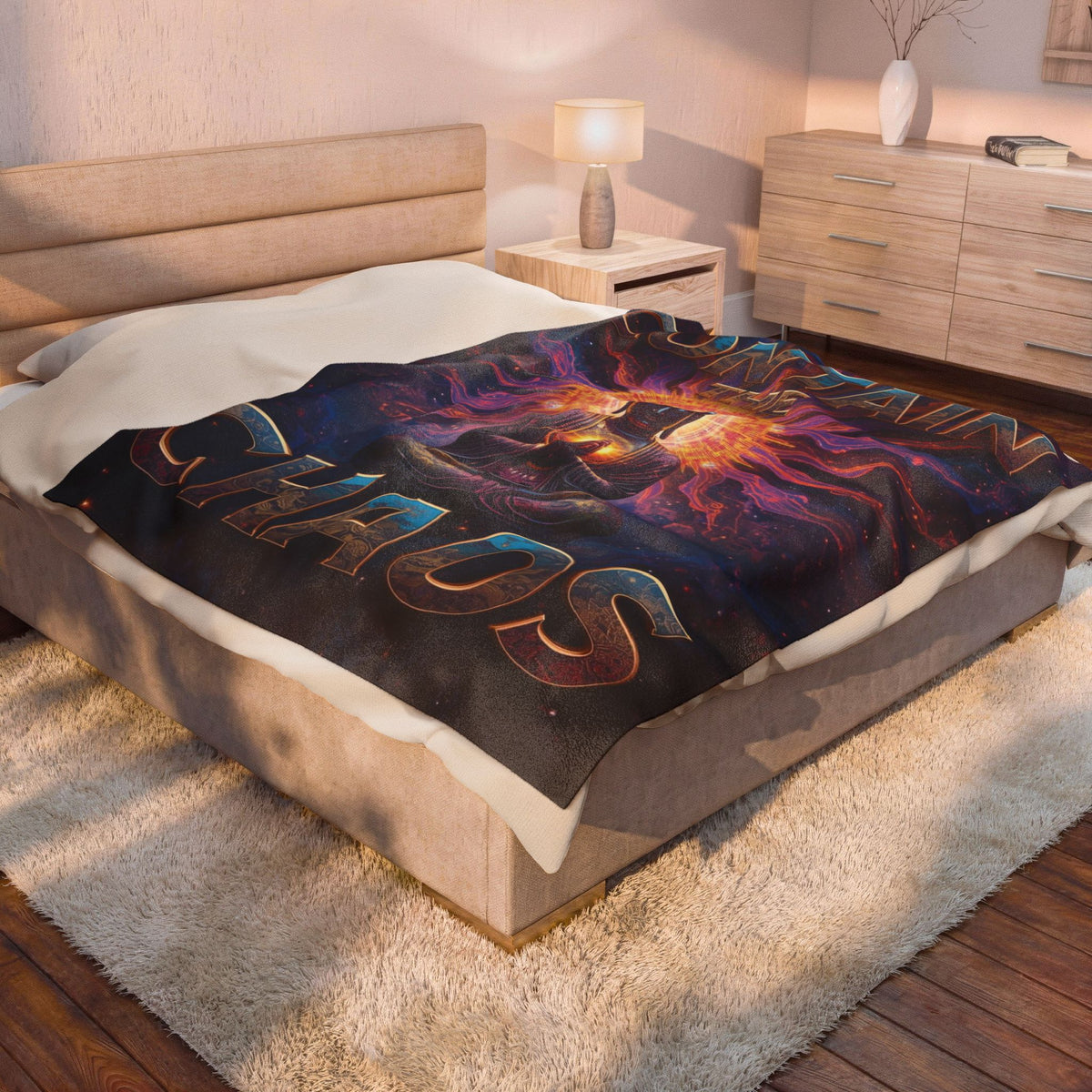 Contain the Chaos Velveteen Plush Blanket