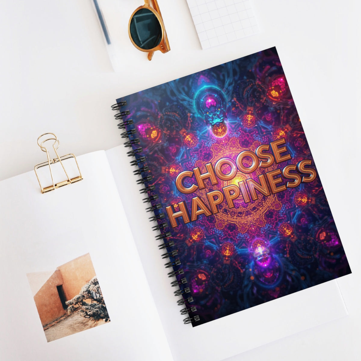 Choose Happiness Spiral Notebook Ruled Journal for Positivity & Daily Notes