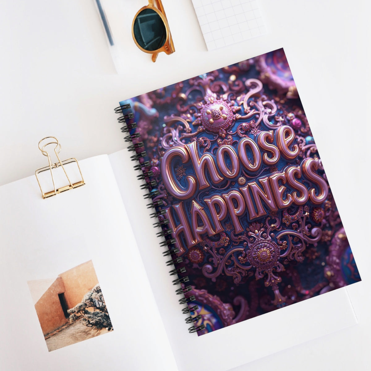 Choose Happiness Spiral Notebook