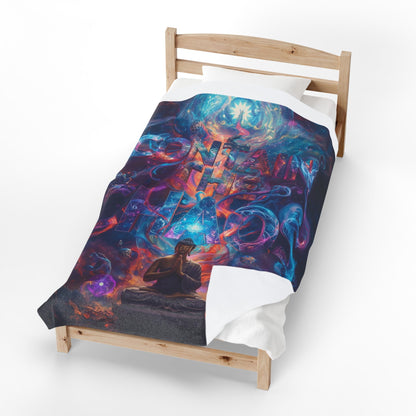 Contain the Chaos Velveteen Plush Blanket