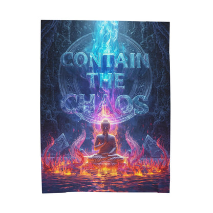 Contain The Chaos Velveteen Plush Blanket