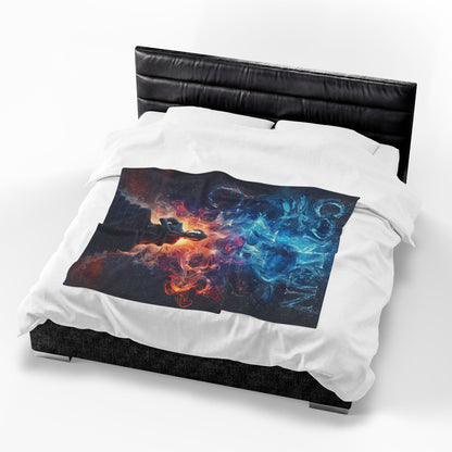 Plush Blanket Contain the Chaos Velveteen Throw