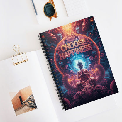 Choose Happiness Spiral Notebook Ruled Journal for Positivity & Daily Notes