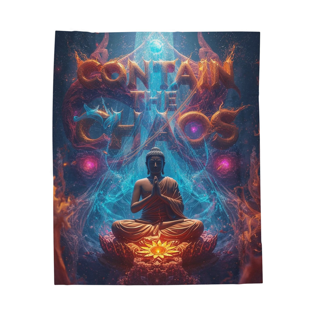 Velveteen Plush Blanket Contain the Chaos Throw