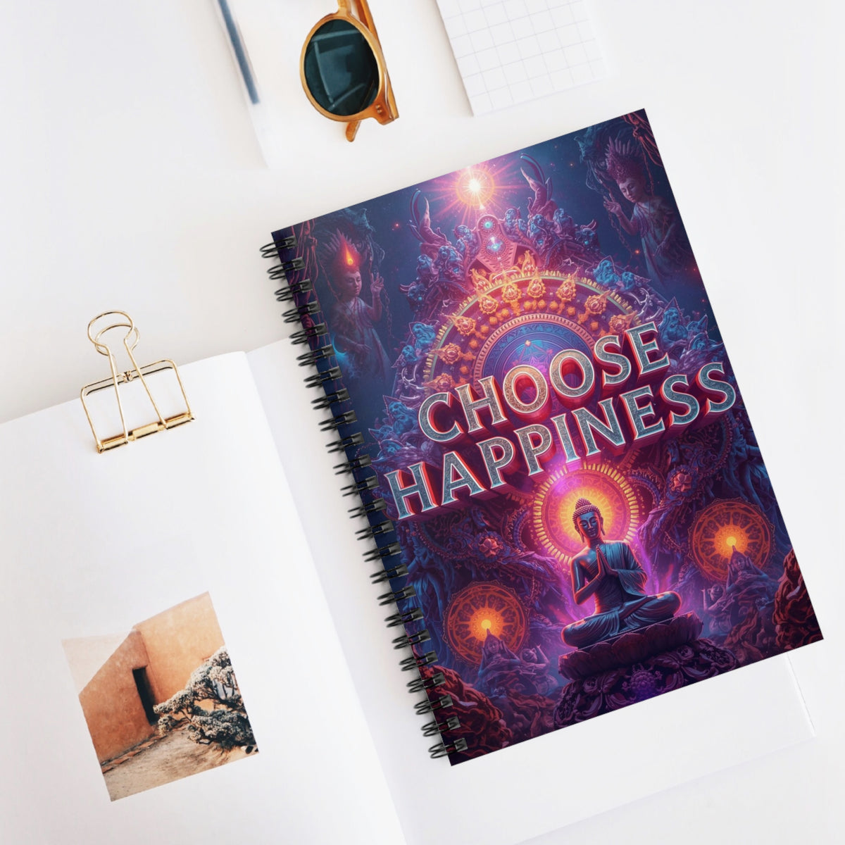 Choose Happiness Spiral Notebook Ruled Journal for Positivity & Daily Notes