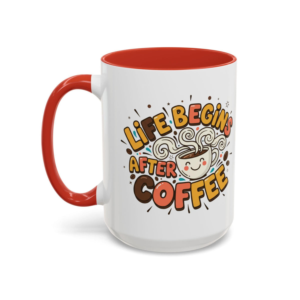 Life Begins After Coffee mug | Accent Coffee Mug 11oz 15oz