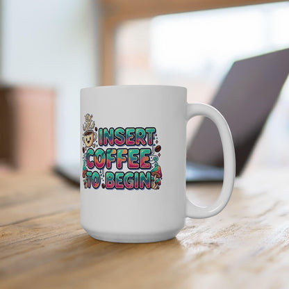I Need Coffee Coffee Mug | Cute Doodle Coffee Cup, 11oz 15oz