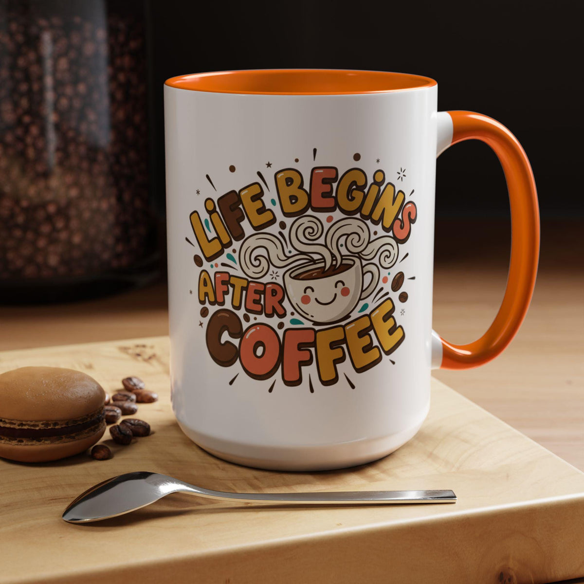 Life Begins After Coffee mug | Accent Coffee Mug 11oz 15oz