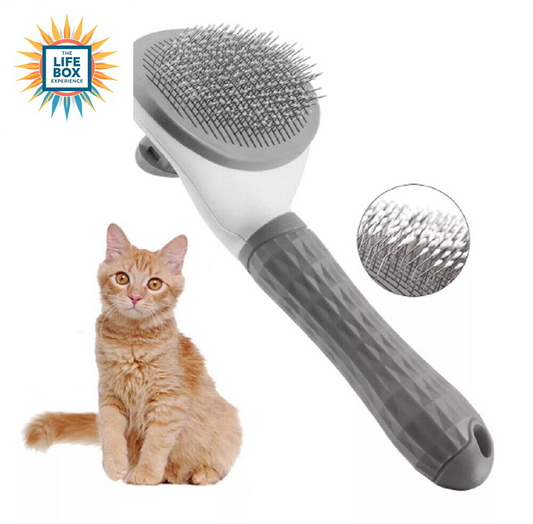 Pet Hair Remover Brush – Self-Cleaning Deshedding Grooming Comb for Dogs & Cats